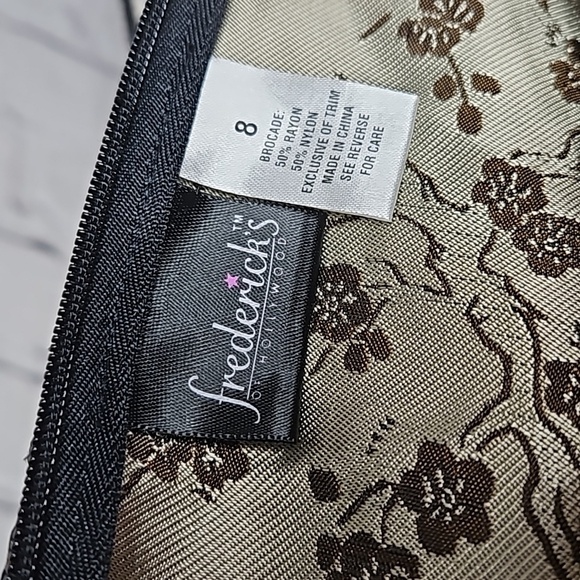 Frederick's of Hollywood Asian Inspired Satin/Lace Maxi Dress Size 8 - Picture 8 of 8